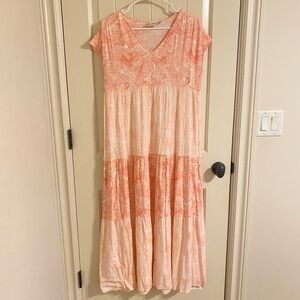 Wonderly Pink Floral Maxi Dress